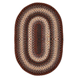 Montgomery Black - Burgundy Ultra Durable Braided Oval Rug In Sets
