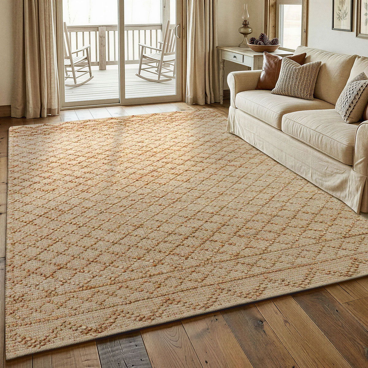 Nira Diamond Weaves Premium Jute Rug