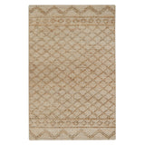 Nira Hand Spun Jute Rug, Raised Diamond Trellis with 3D Looped Yarn Detailing
