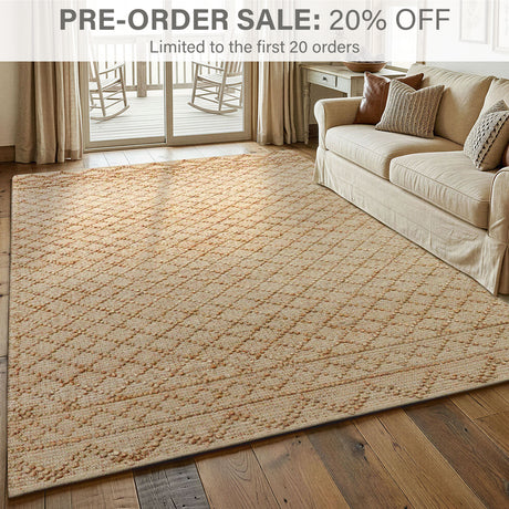 Nira Diamond Weaves Premium Jute Rug