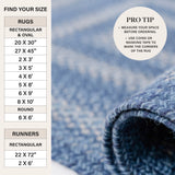 Denim Blue Braided Oval Jute Rugs