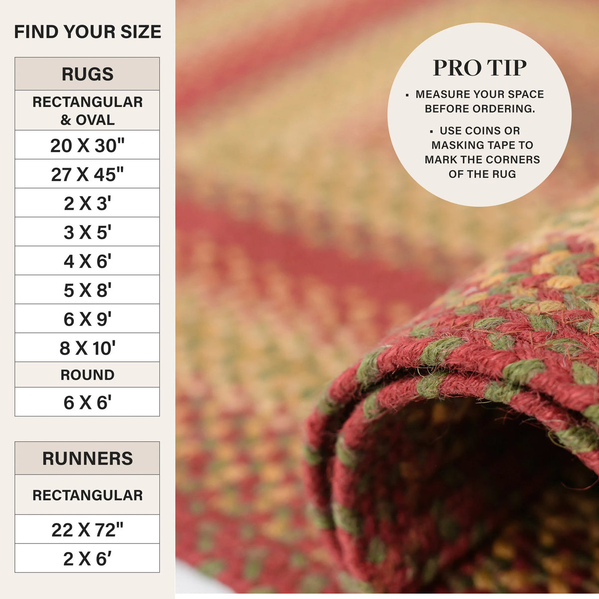 Cider Barn Red Jute Braided Rug