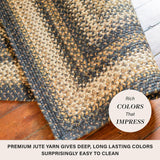 Kilimanjaro Black Jute Braided Oval Rugs