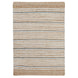 Remi Soft Hand Spun Jute Striped Rug with Wool Accent Stripes