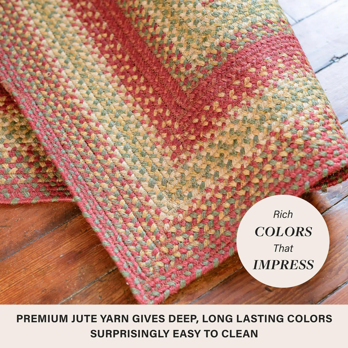 Cider Barn Red Jute Braided Rug