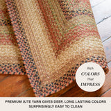Gingerbread Jute Brown Oval Braided Rugs