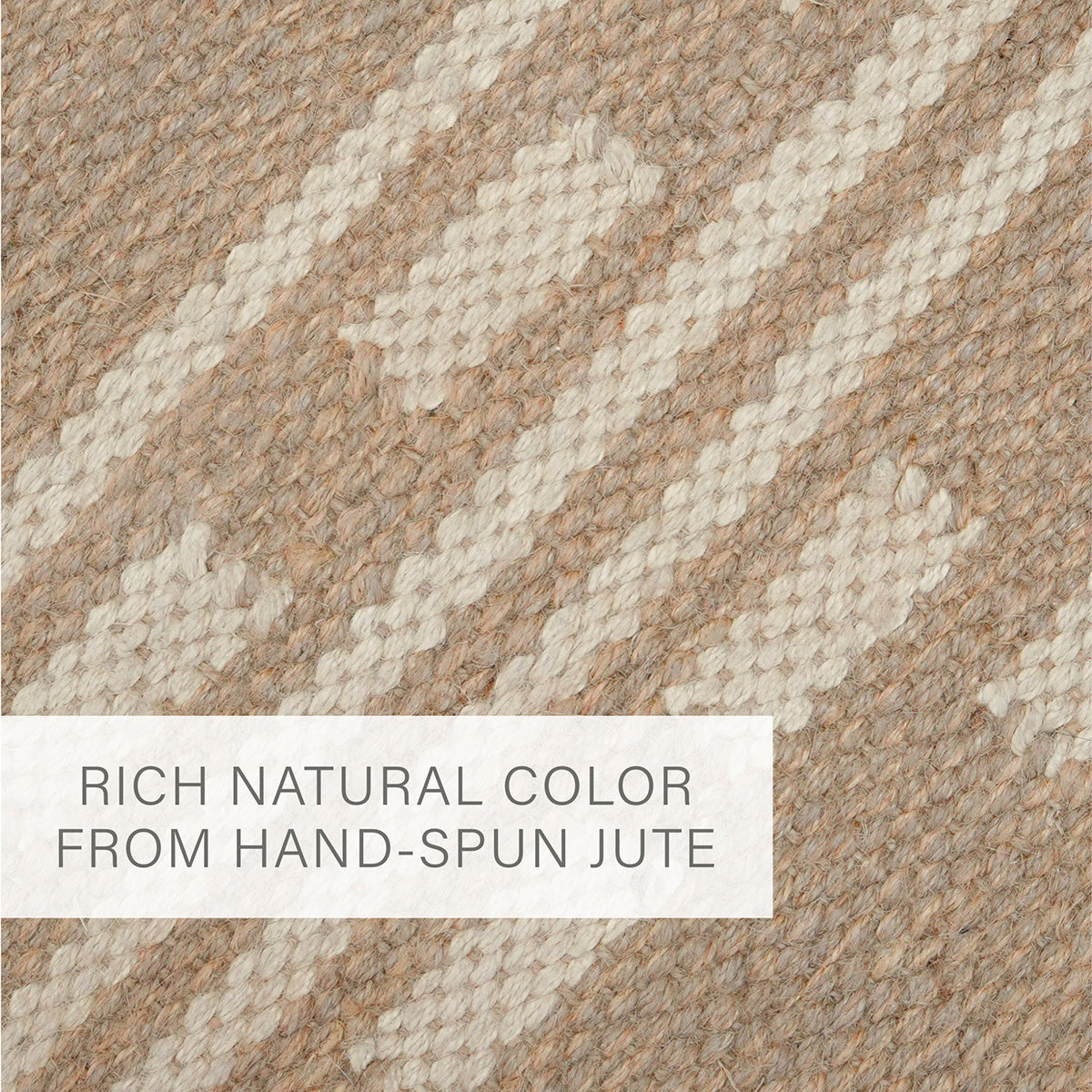 Dune Diamond Weaves Premium Jute Rug With Backing