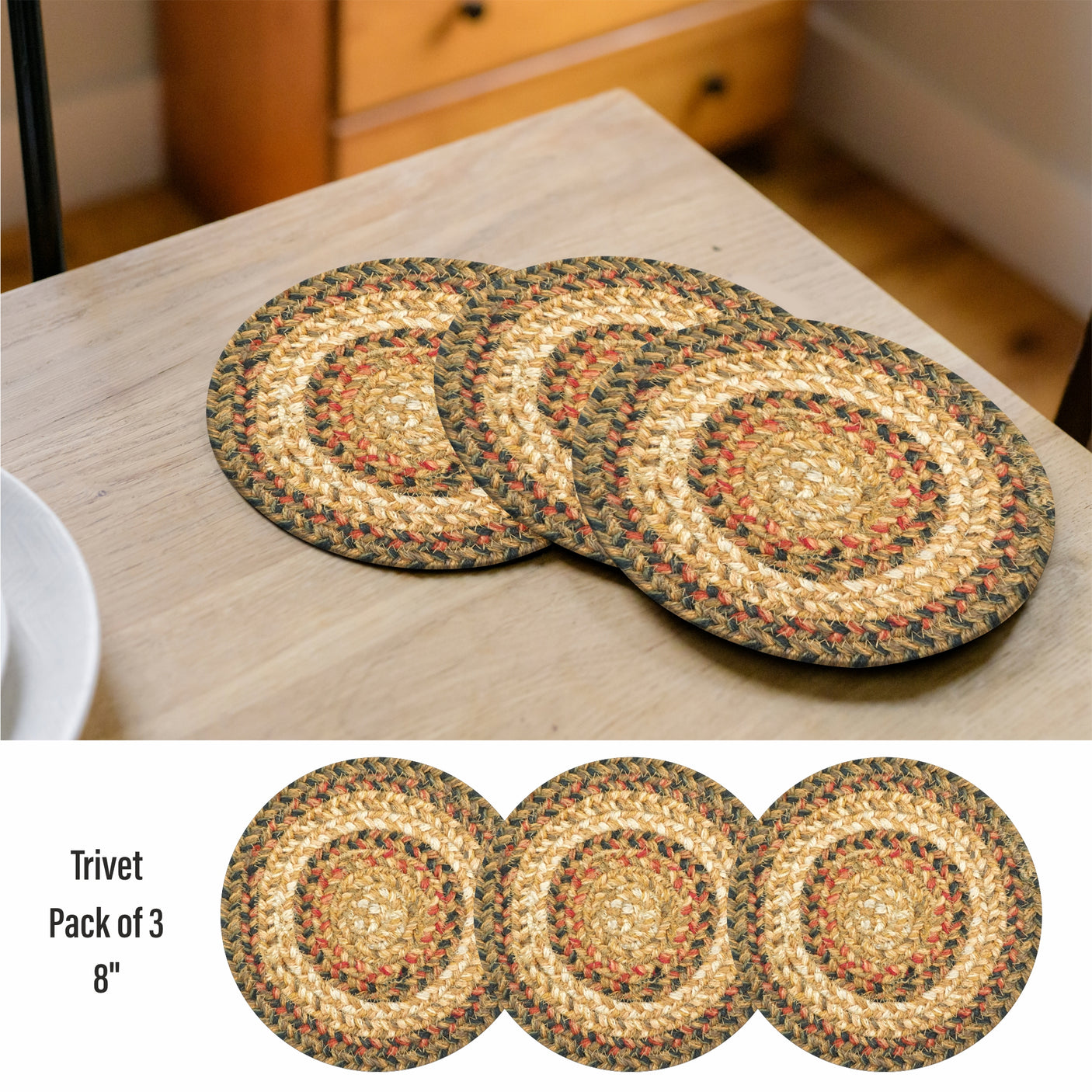 Russett Brown Braided Accessories