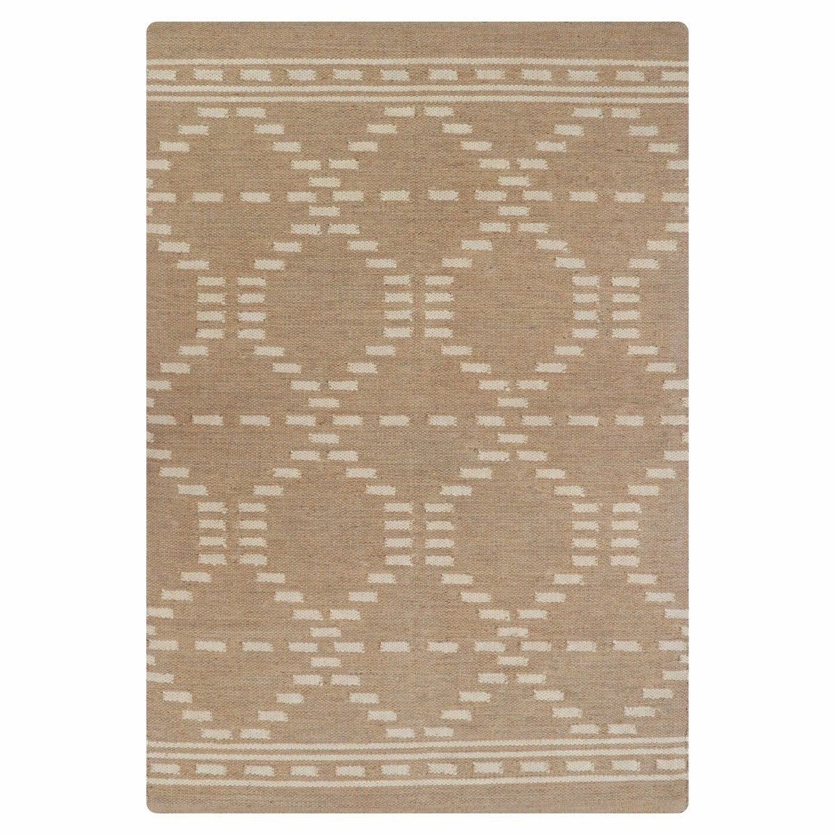 Dune Diamond Weaves Premium Jute Rug With Backing