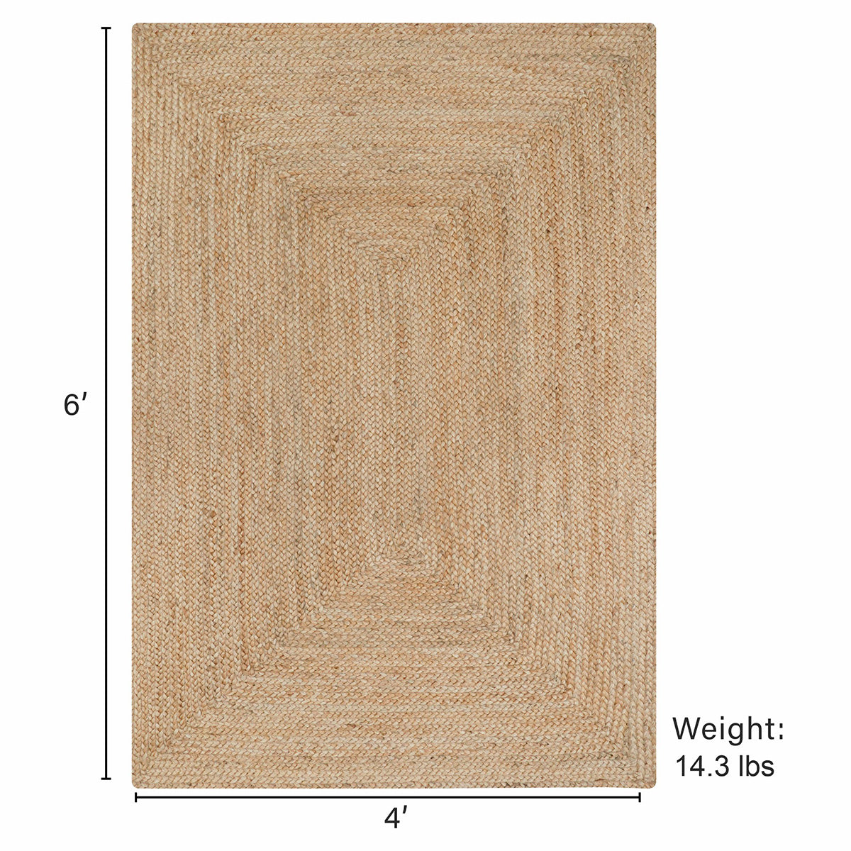 George Natural Premium Edition Handspun Jute Rug