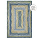 Sunflowers Blue And Yellow Cotton Braided Rug