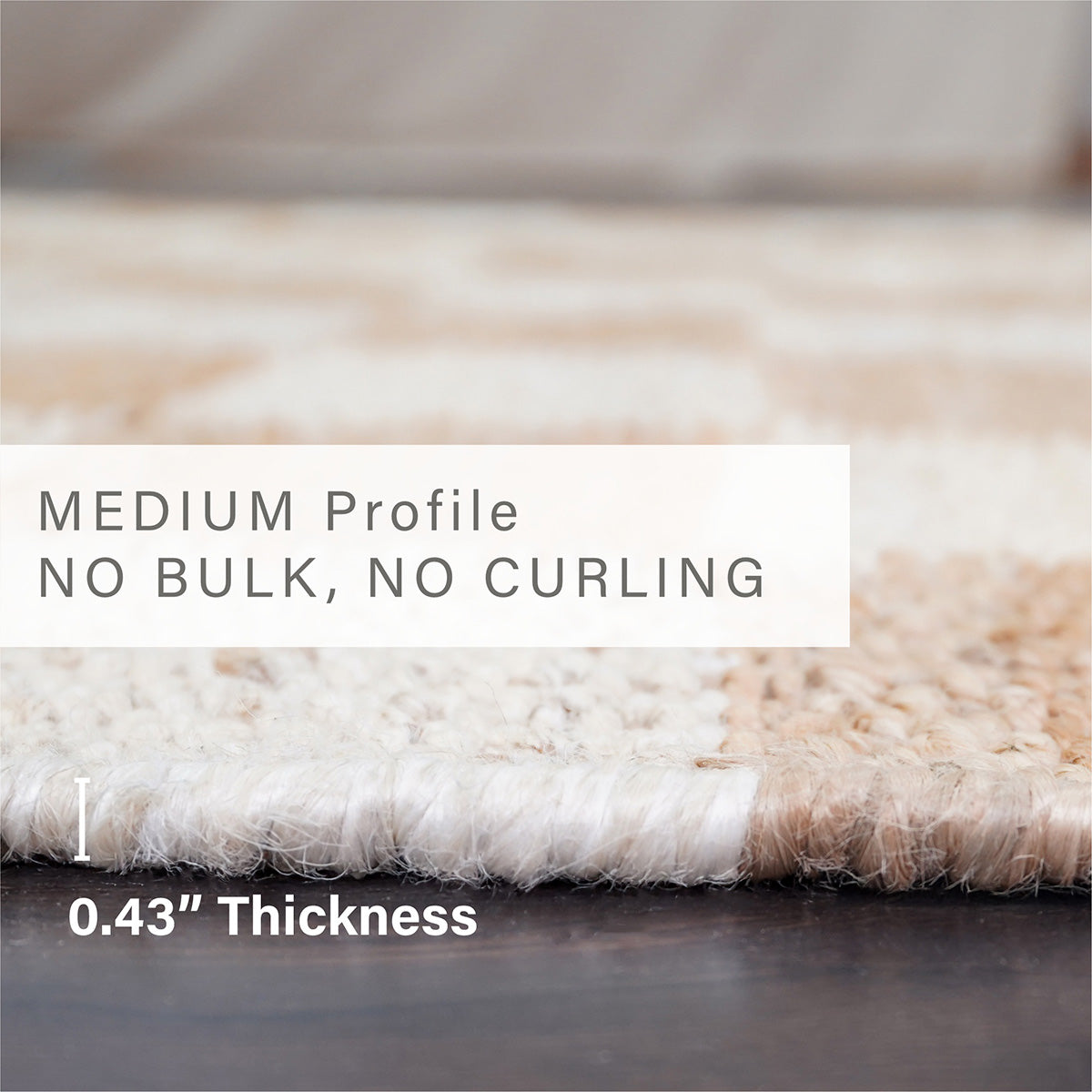 Mesa Checker Board Premium Jute Rug