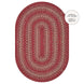 Apple Pie Red Jute Braided Oval Rugs