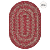 Apple Pie Red Jute Braided Oval Rugs