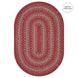 Apple Pie Red Jute Braided Oval Rugs