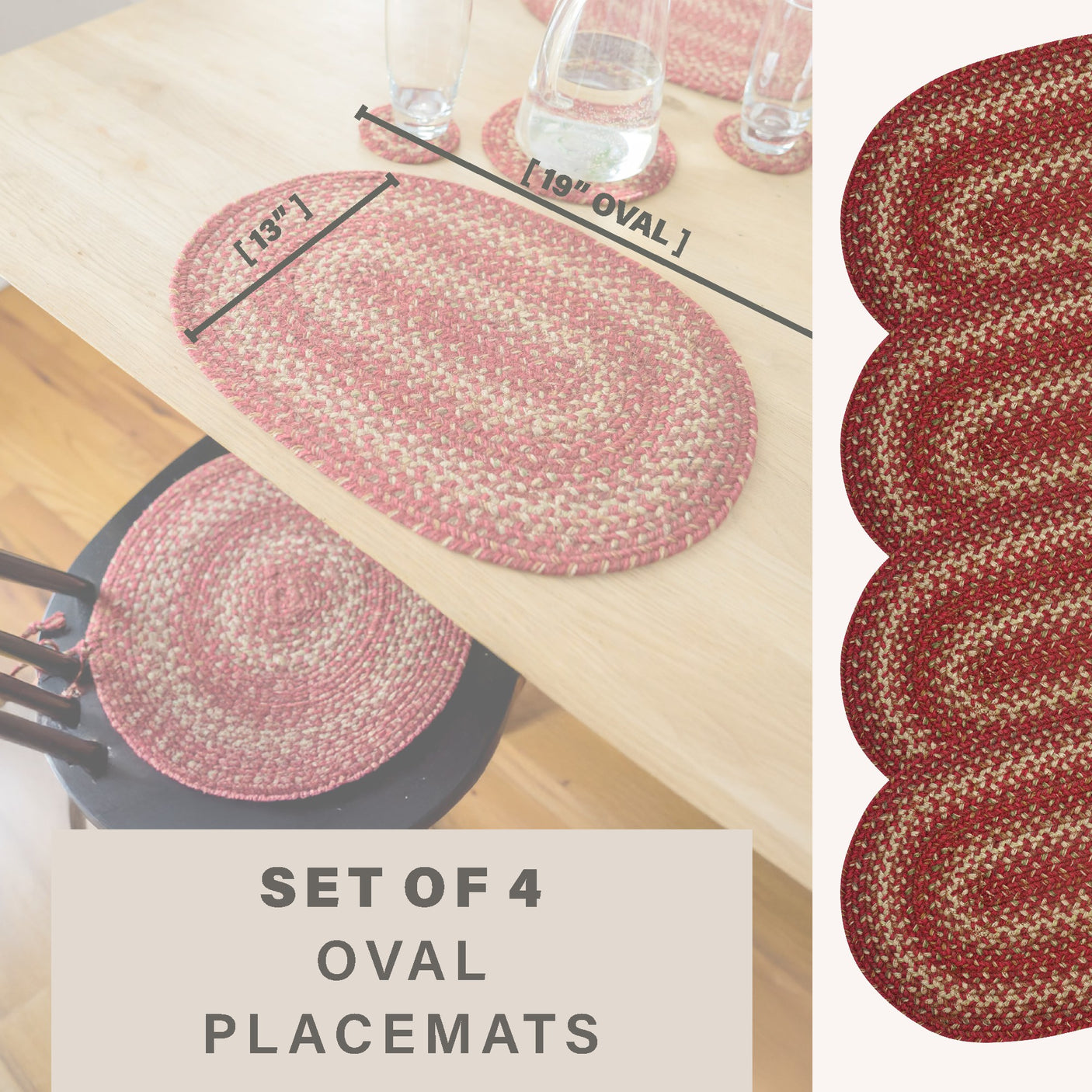 Apple Pie Red Jute Braided Accessories