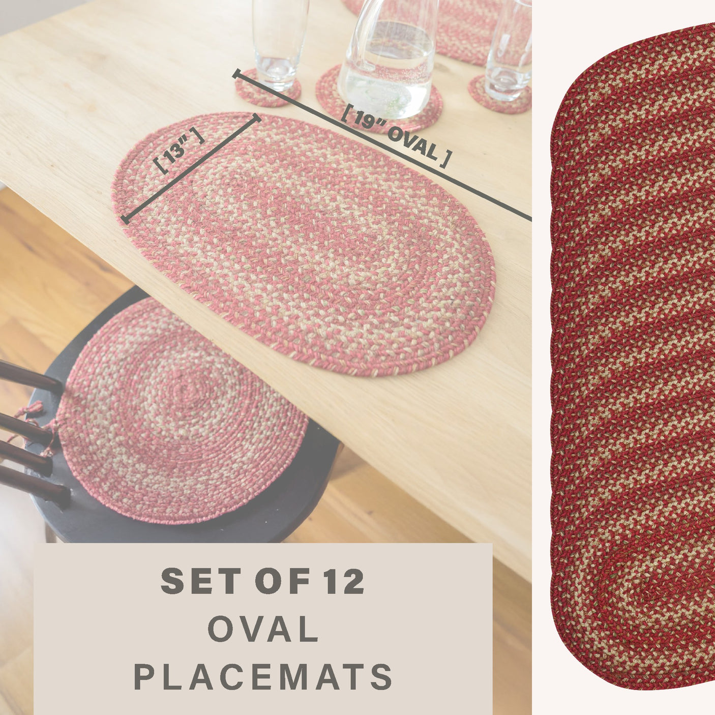 Apple Pie Red Jute Braided Accessories
