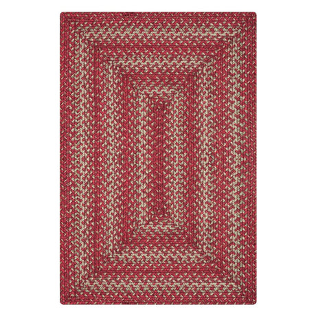 Apple Pie Red Jute Braided Rectangular Rug silo image