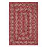 Apple Pie Red Braided Jute Area Rectangular Rugs