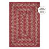 Apple Pie Red Braided Jute Area Rug