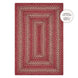 Apple Pie Red Braided Jute Area Rug