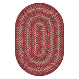 Apple Pie Red Jute Braided Oval Rugs