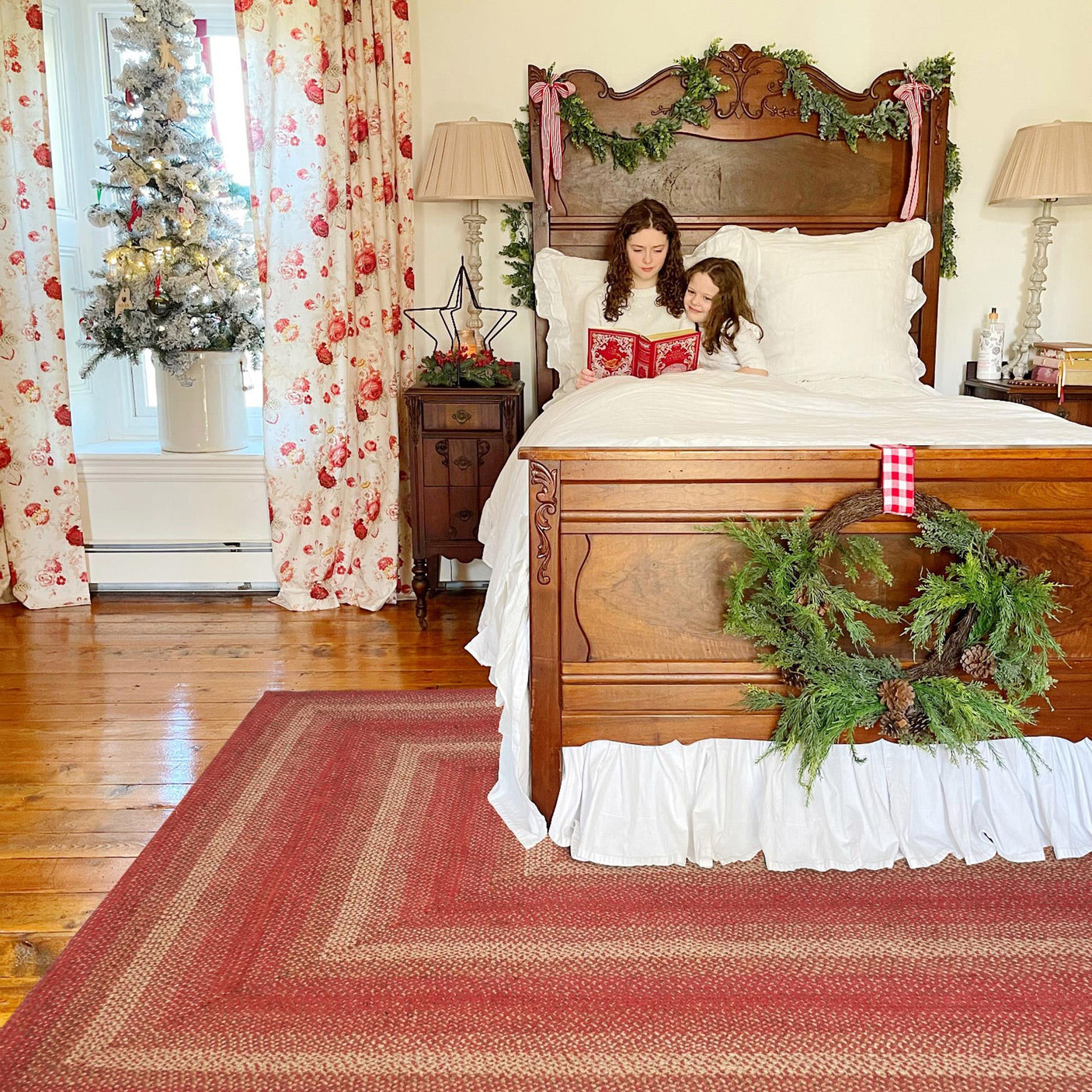 Apple Pie Red Braided Jute Area Rug