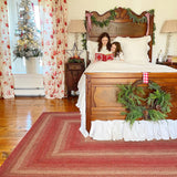 Apple Pie Red Braided Jute Area Rectangular Rugs