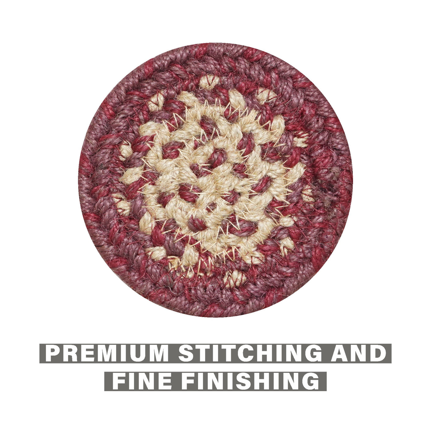 Autumn Maple Burgundy Jute Braided Accessories