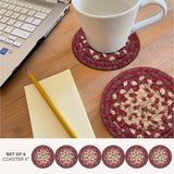 Autumn Maple Burgundy Jute Braided Accessories