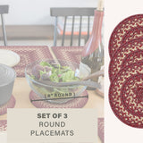 Autumn Maple Burgundy Jute Braided Accessories