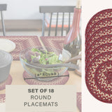 Autumn Maple Burgundy Jute Braided Accessories