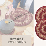 Autumn Maple Burgundy Jute Braided Accessories
