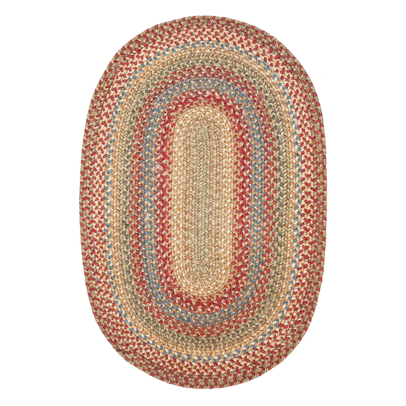 Azalea red-tan-beige Color Jute Braided Oval Rugs online