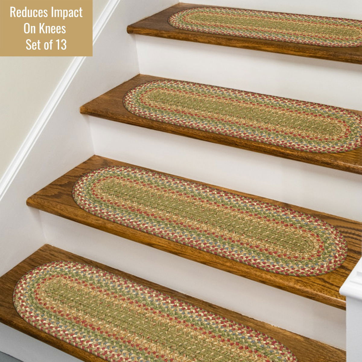 Best Multi Color Oval Braided Accessories For runner stair treads