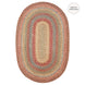 Azalea Multi Color Oval Jute Braided Rug
