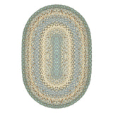 Baja Blue Cotton Braided Oval Rug silo