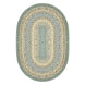 Baja Blue Oval Cotton Braided Rugs