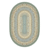 Baja Blue Cotton Braided Oval Rug silo