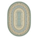 Baja Blue  Cotton Braided Rugs Oval