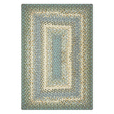 Baja Blue Cotton Braided Rectangular Rug silo shot