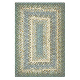Baja Blue Cotton Braided Rectangular Rug silo shot