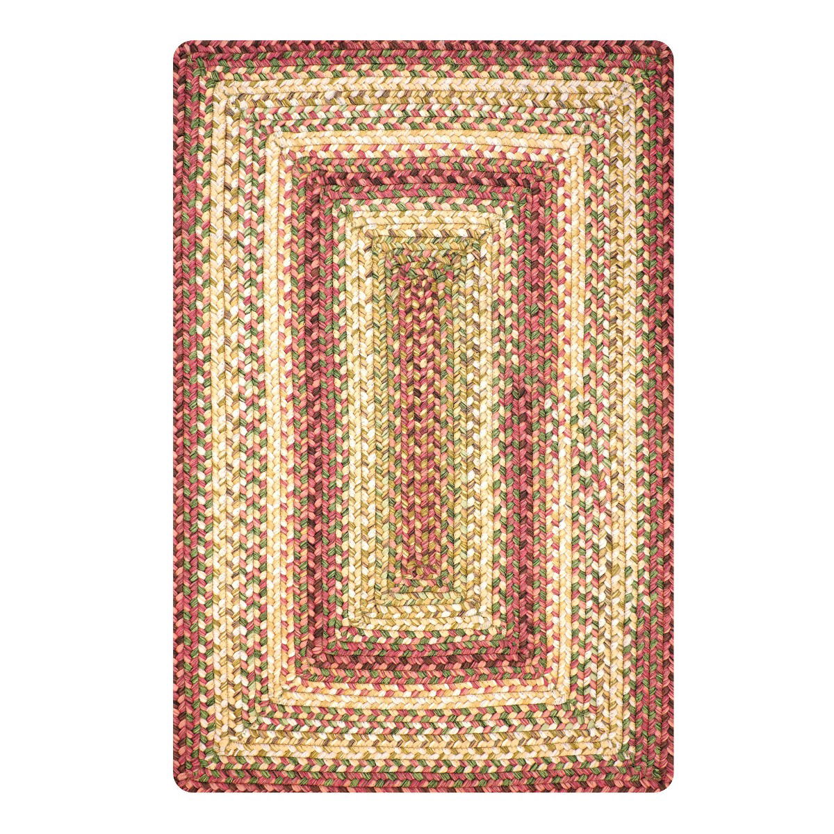 Barcelona Gold - Burgundy Braided Rectangular Rug