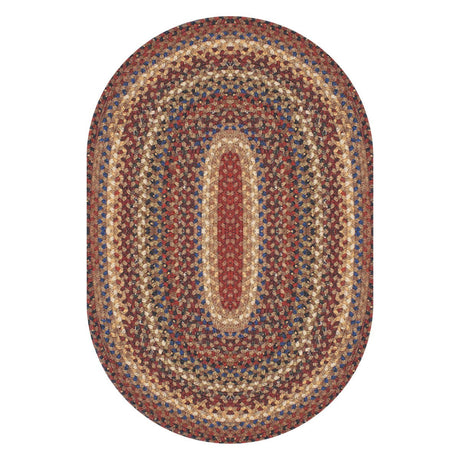 Biscotti Multi Color Cotton Braided Oval Rug