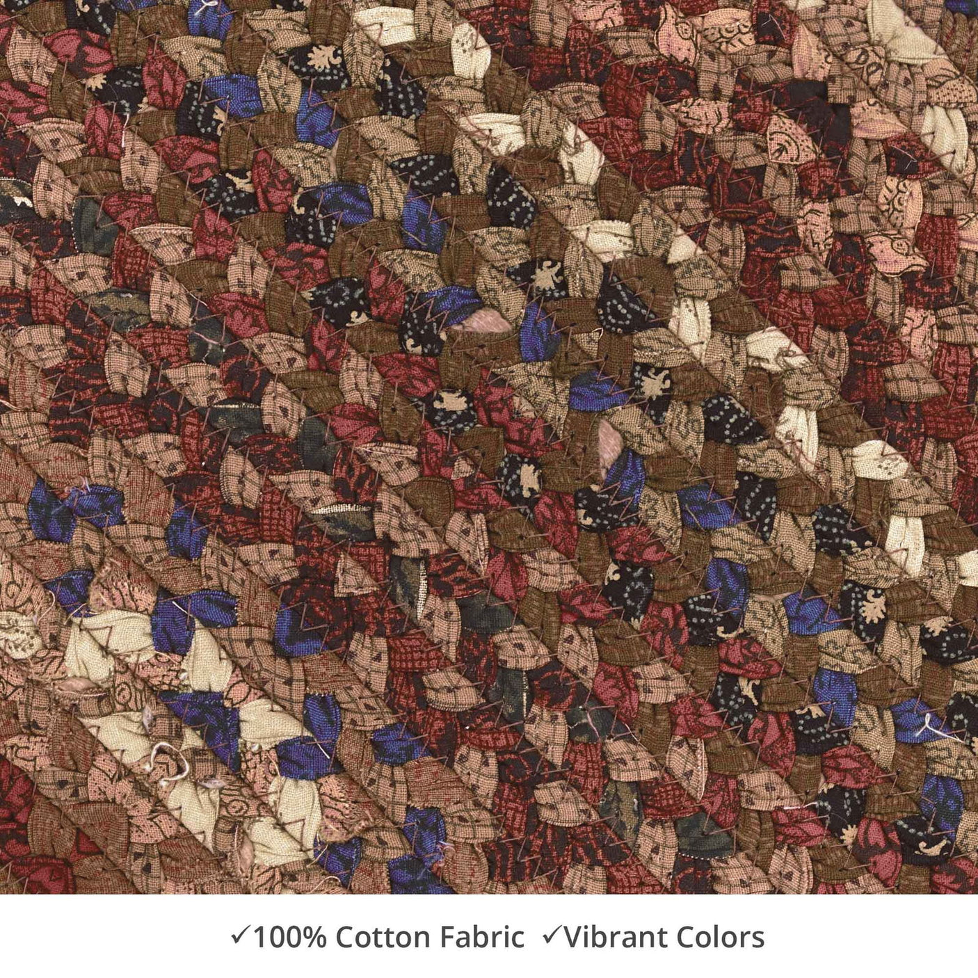 Biscotti Multi Color Cotton Braided Oval Rug zoom