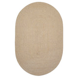 Biscuit Brown Oval UD Braided Rug