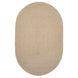 Biscuit Brown Oval Braided Rug