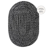 Black Braided Oval Rug