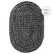 Black Braided Oval Rug