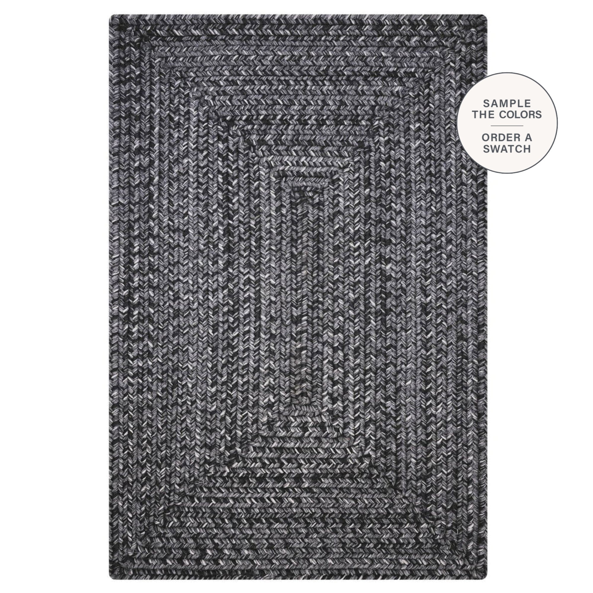 Homespice Black Braided Area Rug 20 x 30